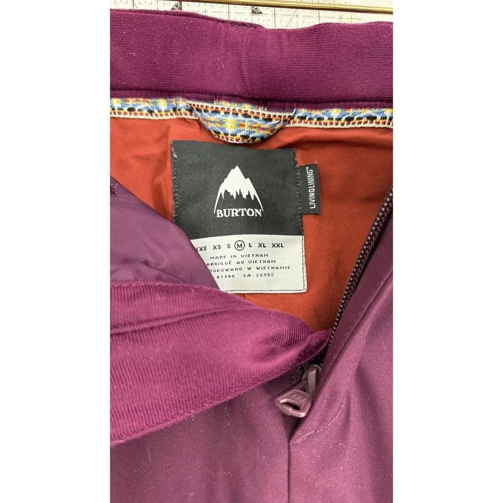 Burton Living Lining Snowboard‎ Pants Womens Medium Plum Purple Cargo Ski Pants